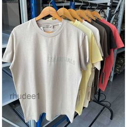 Mens Womens Fashion Tshirt t Shirts High Street Brand Ess Eighth Season Flocking Letter Short Sleeve 629Z S3W3