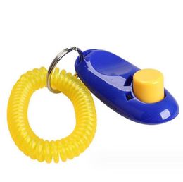 Dog Training Clicker Pet Cat Plastic New Dogs Click Trainer Aid Tools Adjustable Wrist Strap Sound Key Chain Dog Toy Supplies