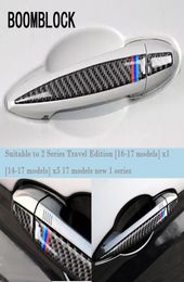 1set Carbon Fibre Door Handle Sticker Car Styling Decoration for BMW X1 F48 X5 F15 X6 F16 2series Protection Accessories8719287