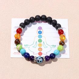 Charm Bracelets Natural Stone 12 Constellations Beaded Bracelet Men Women Universal 7 Chakra Bangle Yoga Energy Wristband Star Sign Jewelry