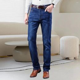 Men's Jeans Business Casual Stretch Slim Brand Fashion 80s Classic Trousers High-grade Denim Pants