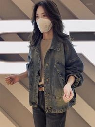 Women's Jackets Y2k Denim Coat 2023 Jacket Long-sleeved Conventional All-match Loose
