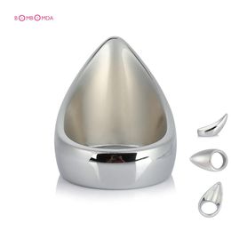 Cockrings Metal Men's Cock Rings for penis cage Stainless steel BDSM cock delay ejaculation Cockring Sensuality Binding Sex toys for men Y18