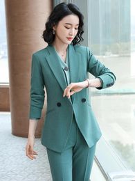 Women's Two Piece Pants Ladies Office Uniform Designs Pantsuits Formal Women Business Work Wear Suits Female Blazers Set Autumn Winter