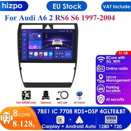 4G-LTE Carplay 9inch 2din Android Car Radio GPS for Audi A6 C5 1997-2004 S6 RS6 Multimedia RDS 2din Autoradio Stereo Video Audio