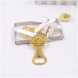 Bottle Favors Gold Crown Shape Alloy Opener Wedding And Gifts Souvenirs For Guests Bridal Shower Gift Drop Delivery Party Events Supp Dhsuz