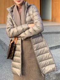 Women's Trench Coats Jackets In Winter Fashion Solid Colour Hooded Elegant Korean Version Commuting Warm Parkas Clothing