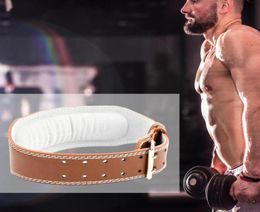 Weightlifting Belt Bodybuilding Fitness Barbell Power Lifting Training Waist Protector Gym Belt for Back with Sponge Mats5811694