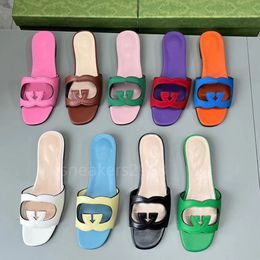 Designer Women slippers summer luxury flat sandals slippers leather hotel comfortable soft slippers leisure beach miter slippers