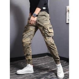 Light Luxury Men's Camouflage Outdoors Sports Jeans Wear-proof Harem Style Cargo Pants Army Fans Slim-fit Trendy Casual Pants; 231229