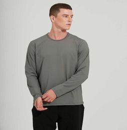 Men039s Long Sleeve Tops The Fundamental Yoga Sports Tshirt High Elastic Speed Dry Round Neck Fitness Gym Clothes Running Casu8692217