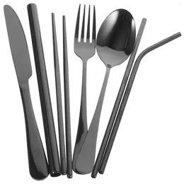 Dinnerware Sets Western Cutlery Set Buffet Serving Utensils Chopsticks Steak Fork Spoon Kit Stainless Steel Tableware Banquet