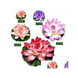 Decorative Flowers Wreaths Simation Lotus Eva Foam Dance Props Pool Decoration Height Anyway Colorf Gc2410 Drop Delivery Home Gard Dh9Ge