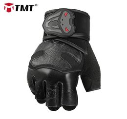 TMT Gym Gloves Weightlifting Fitness Workout Crossfit Sports Bodybuilding Dumbbells Weight Training Half Finger Men Wrist Gloves Q5358099