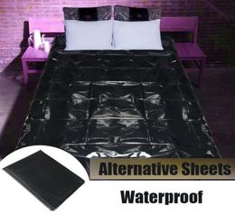 4 Size Black red Waterproof Sex Adult Rubber PVC Wet Sheet Bed Cosplay Sleep Cover8674216