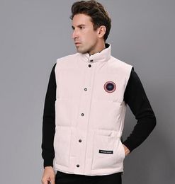 Cappotto piumino di design Oca canadese Piumini da donna casual Inverno Lavoro Cerniera calda Distintivi Gilet tasca giacche Oche di alta qualità Stile designer