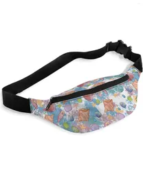 Waist Bags Mottled Conch Shell Starfish Colourful For Women Man Travel Shoulder Crossbody Chest Waterproof Fanny Pack