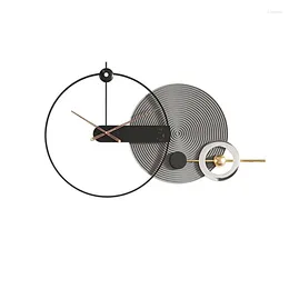 Wall Clocks Nordic Large 3d Black Modern Vintage Metal Round Living Desk Loft Orologio Da Parete Decor