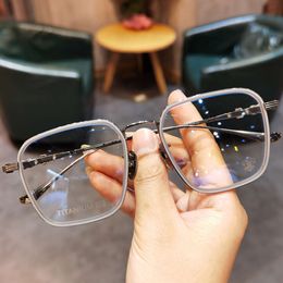 Designer Ch Cross Glasses Frame Chromes Brand Sunglasses New Retro Eyeglass Ultra Light Titanium for Men Heart Luxury High Quality Frames Free Shipping 2024 804o