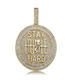 Hip hop Keep calm letter pendant necklaces for men women luxury designer mens bling diamond gold chain necklace Jewellery love gift4191354