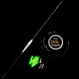 Goture 1PC Vertical Buoy Fishing Floats with Tube Float Rig 5PCS Glow Light Stick For Carp Tackle 231229