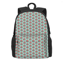 Backpack Watermelon Summer Fruit Travel Backpacks Student Aesthetic High School Bags Custom Pattern Rucksack Christmas Gift