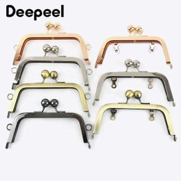 5Pcs Deepeel 14cm Square Bags Handle Handbag Sewing Brackets Purse Frame Metal Kiss Clasp DIY Bag Handles Sew Hardware Accessory 231228