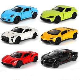 1 43 Diecast Alloy Car Model Metal Pull Back Simulation Toy Boy Sports Ornament with to Open the Door Toys for Kids 231228