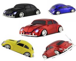 Unique Car Mouse Classic Beetle 2.4G wireless Mouse USB Optical Gaming 3D Mice The bug Comfortable 3D Sports Car Mouse for PC Laptop3471747