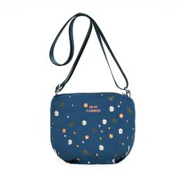 Bags Girl Handbag Printing Flower Women Small Shoulder bag Lightweight Nylon Ladies Messenger Bag Female CrossBody Bag Daily Purse