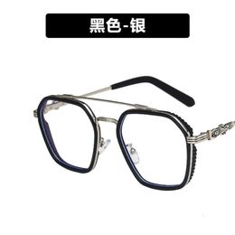 Designer Ch Cross Glasses Frame Chromes Brand Sunglasses Eyeglass for Men's Trendy Big Face Oversized Myopia Equipped Retro Black Gold Eyes Heart High Quality G3pb