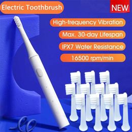 Toothbrush Mijia Electric Toothbrush T100 Ultrasonic Automatic Toothbrush Rechargeable Ipx7 Waterproof Adult Oral Clean Tooth Brush