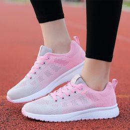 Dress Shoes Fashion Breathable Mesh Surface Women's Non-slip Travel Casual Sports Flat Student Running Ladies