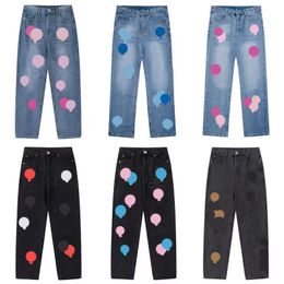 24ss nuovi jeans casual di marca di marca pantaloni alla moda stile High Street stampe di lettere per pantaloni casual da donna