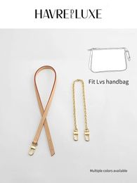 Bag Transformation Bag Pearl Extension Chain Armpit Shoulder Strap Vegetable Tanned Leather Single-purchase Accessories 231228