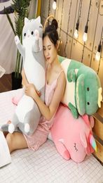 1pc 70120CM Giant Cartoon Animal Dinosaur Unicorn Cat Psh Toys Stuffed Soft Long Sleeping Pillow Dolls Birthday Gift T41561542869137