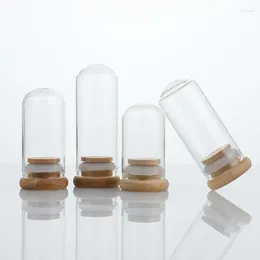 Bottles 10X Glass With Cork Spice Storage Tiny Bottle Jar Container Seal Bamboo Cap Vials Craft DIY Small Jars