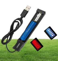 Intelligent USB 37V LiIon Universal Battery Charger Single Slot Suitable For 18650 26650 32650 18500 14500 Rechargable D4 UM21590514