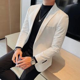 Men's Suits High-end Fashion Suit Top Men Slim Casual Autumn And Winter Handsome Small Business England Style Blazers