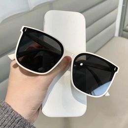 Sunglasses 2024 Retro Polarised Men Women Square Sun Glasses Ladies Black Eyeglasses Driver Goggles UV400