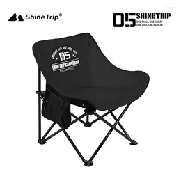 Camp Furniture Shinetrip A467 Portable Folding Camping Outdoor Moon Chair Collapsible Foot Stool For Hiking Picnic Fishing Seat Tools