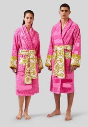 Mens Luxury classic cotton bathrobe men and women brand sleepwear kimono warm bath robes home wear unisex bathrobes one size65447