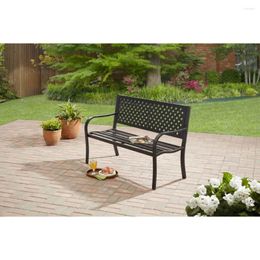 Camp Furniture Mainstays Outdoor Durable Steel Bench - Black