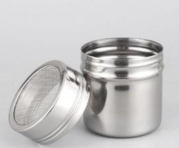 Stainless Chocolate Shaker Cocoa Flour Icing Sugar Powder Coffee Sifter Lid Shaker Kitchen Cooking Tools XB15035501