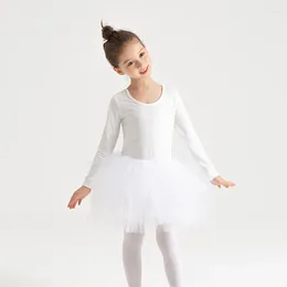 Girl Dresses Kids Ballet TuTu Dress Fashion Long Sleeves Girls Party Dancing Performance For 2-8 Years Children