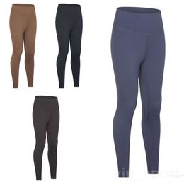 Align Lu Yoga Naked Sport Pants Breathable Womans Fitness Trousers Thickening Sweatpants High Elasticity Full Length Jogging Outfit Soft Sanding Lady