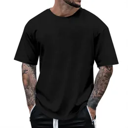 Men's T Shirts 2024 Summer T-Shirt Breathable Solid Color Harajuku Streetwear Short Sleeve Men Casual Fashion Oversized Tops Hombre