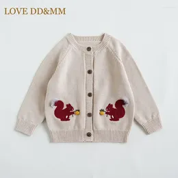 Jackets LOVE DD&MM Girls Coats Boy Kids Clothing Baby Tops Cotton Cartoon Single-Breaste Long Sleeve Embroidery Cardigan Sweater Costume