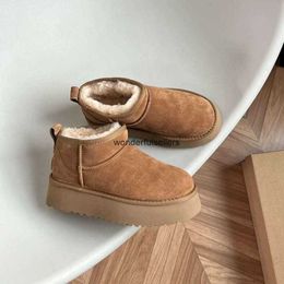 Women Winter Ultra Mini Boot Designer Australian Platform Boots for Men retro Real Leather Warm Ankle Fur Booties Luxurious Shoe EU44