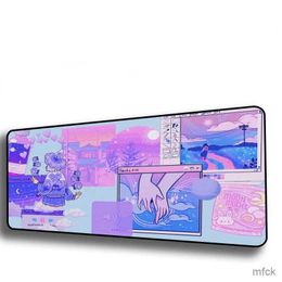 Mouse Pads Wrist Rests City Art Computer Mouse Pad Gaming MousePad Gamer Large Mouse Pad Pink Mause Carpet PC Desk Play Mat Keyboard Desk Mat